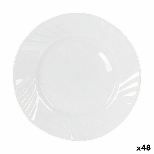 Jälkiruokalautanen 20,5 cm 48 kpl, valkoinen lautanen juhlaan & arkeen