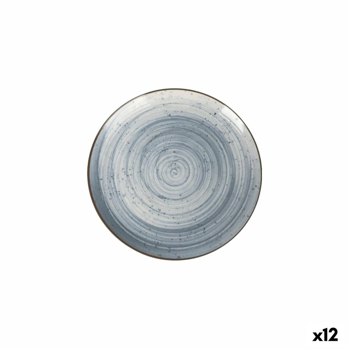 Jälkiruokalautanen Ø 20 cm, siniharmaa swirl-kuvio, 12 kpl pakkaus, kahvihetkiin