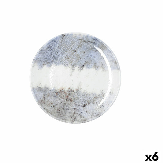 Jälkiruokalautanen Ø 21 cm, pinoava beige keramiikka 6 kpl, pöytään & juhliin