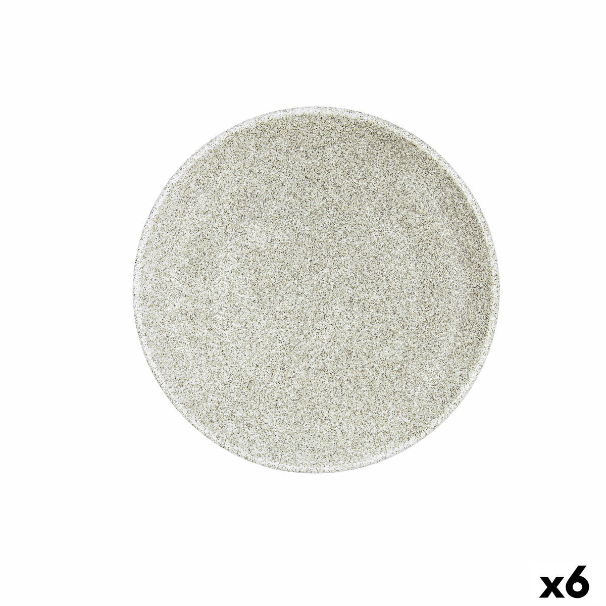 Jälkiruokalautanen 21 cm keramiikka, beige, astianpesukone & mikro - 6 kpl