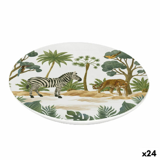 Jälkiruokalautanen melamiini 20 x 20 x 1,5 cm, eläinaiheinen, 24 kpl tarjoiluun
