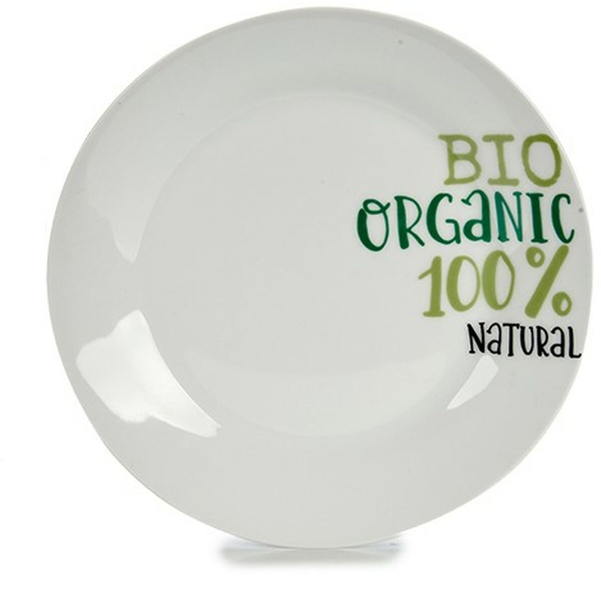 Jälkiruokalautanen posliini 19 cm, 10 kpl – painettu organic-kuvio, tiskikone