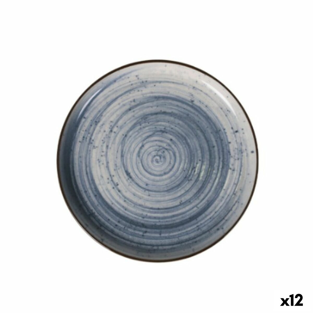 Jälkiruokalautaset 12 kpl, keraamiset swirl-painatus, pyöreät, kahvihetkiin