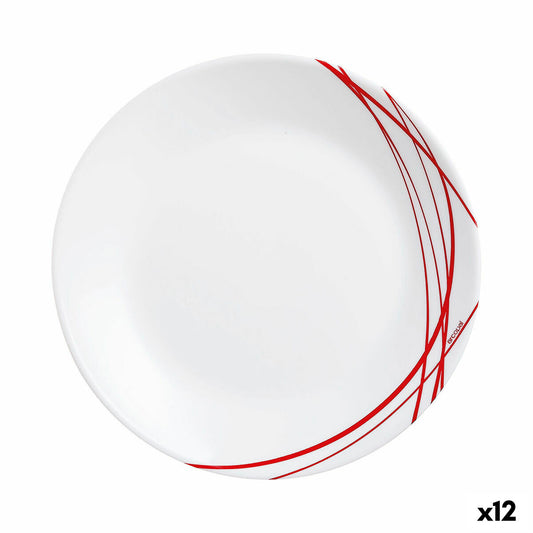 Jälkiruokalautanen Ø 18 cm, kaksivärinen lasi, 12 kpl - lahjasetti & keittiöön