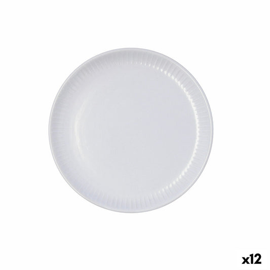 Jälkiruokalautanen 21,5 cm, keramiikka, kone- & mikroaaltovarma, harmaa, 12 kpl