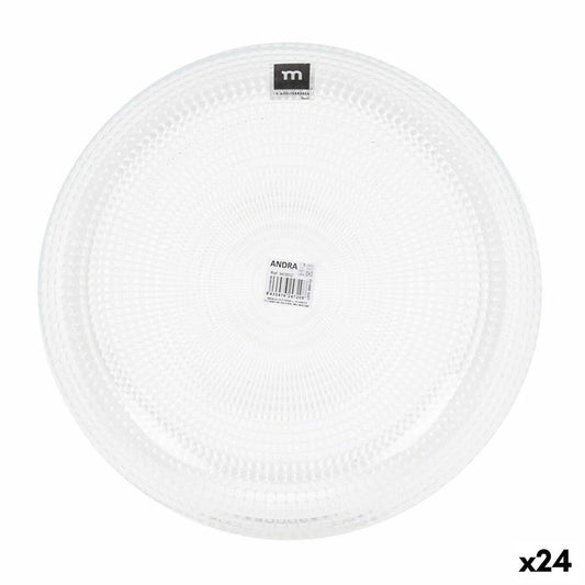 Jälkiruokalautaset 24 kpl ø 19 cm, läpinäkyvä kuvioitu, juhliin & tarjoiluun