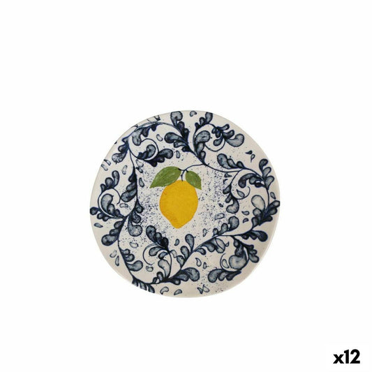 Jälkiruokalautanen sitruunakuosi 20 x 20 x 2 cm, 12 kpl, kahvipöytään