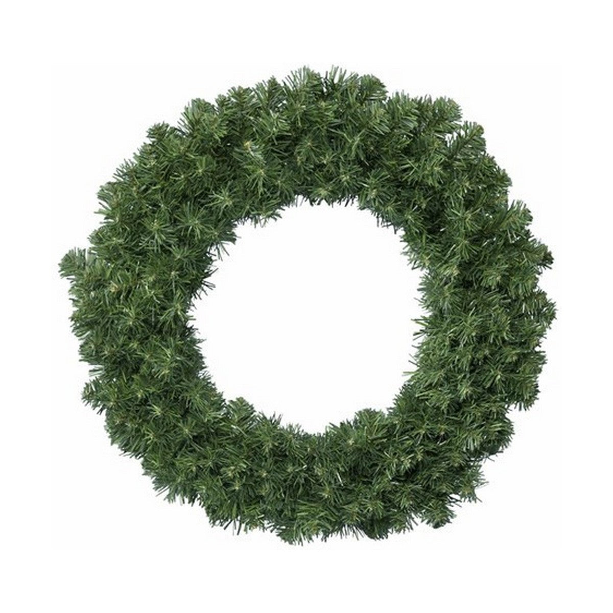 Joulukranssi 50 cm, PVC vihreä - tiheä havumainen kranssi ovelle & seinälle