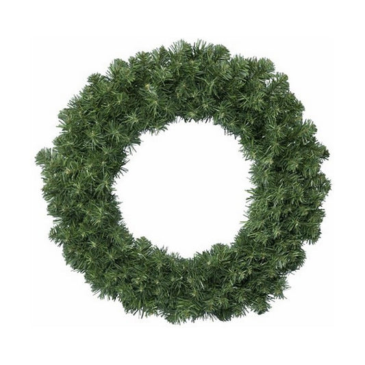 Joulukranssi 50 cm, PVC vihreä - tiheä havumainen kranssi ovelle & seinälle