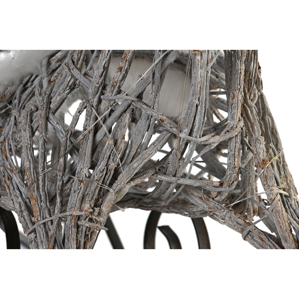 Jouluporo ja reki, paristokäyttöinen LED-joulukoriste 75 x 20 x 53 cm, valkoinen