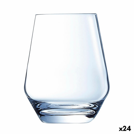 Juomalasi 380 ml, 24 kpl - tiskikoneenkestävä läpinäkyvä lasi