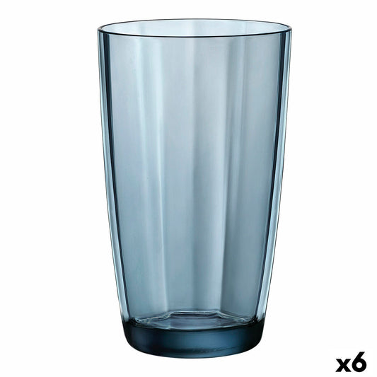 Juomalasi 470 ml Pulsar, sininen - 6 kpl, korkea lasi ruokapöytään, arkeen