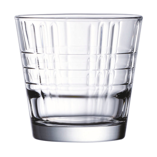 Juomalasit 210 ml 6 kpl, pinottavat läpinäkyvät lasilasit, cross-kuvio Arcoroc