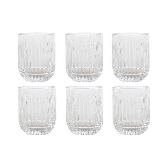 Juomalasit 275 ml, 6 kpl – läpinäkyvä kristalli, 7,5×7,5×9,5 cm
