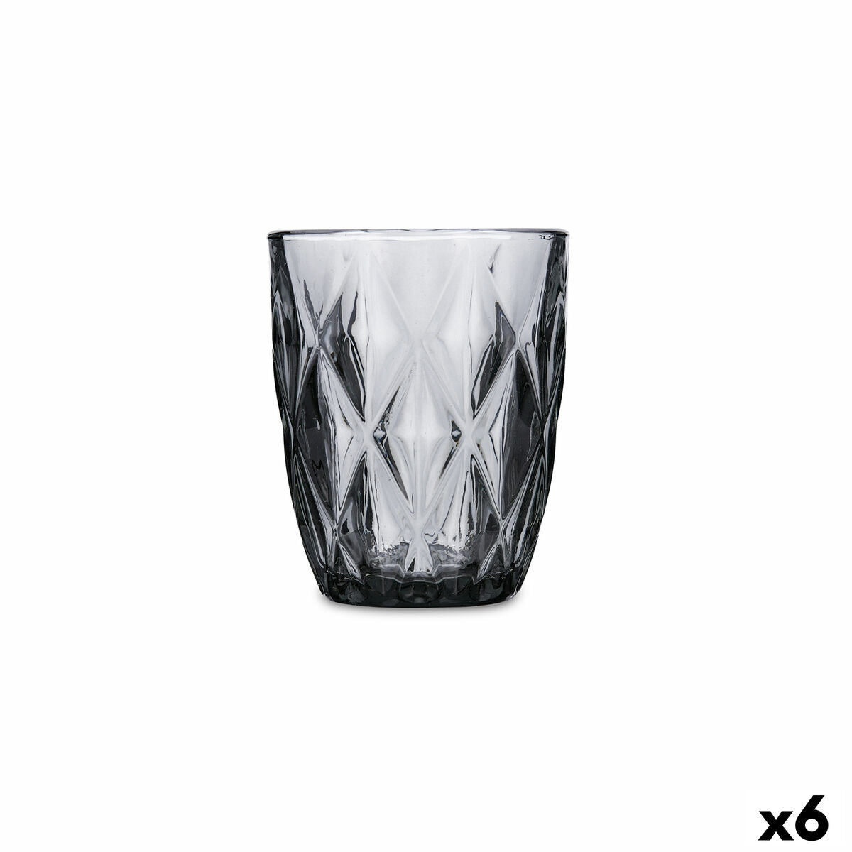 Juomalasit 280 ml, 6 kpl, sininen kuvioitu lasi, astianpesukoneeseen lasisarja