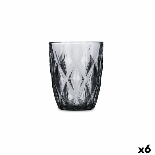 Juomalasit 280 ml, 6 kpl, sininen kuvioitu lasi, astianpesukoneeseen lasisarja
