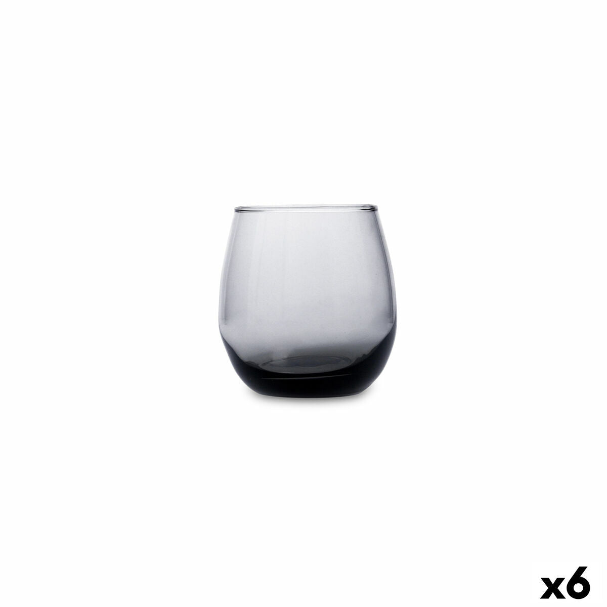Juomalasit 320 ml 6 kpl, harmaa lasi - tiskikoneeseen & jääkaappiin Luminarc