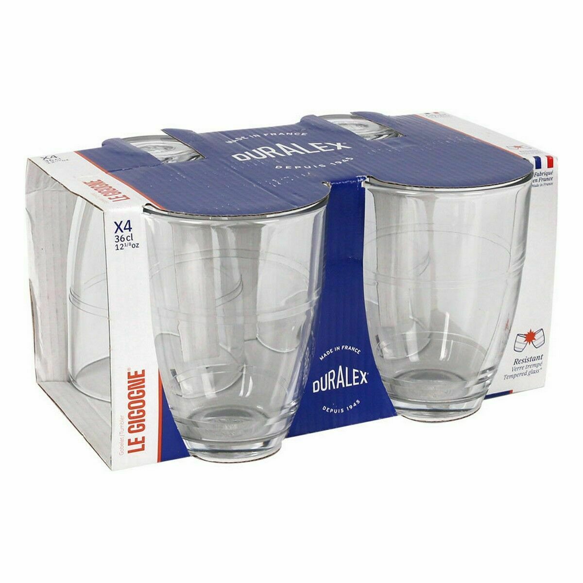Juomalasit 360 ml karkaistut, Gigogne 4 kpl setti (8 osaa) Duralex