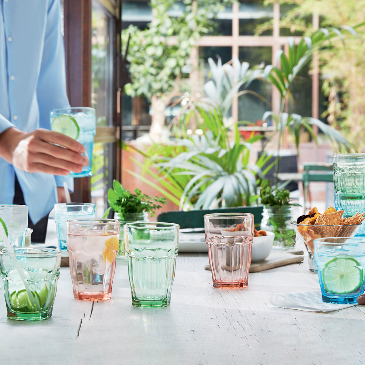 Juomalasit 370 ml oranssi, 6 kpl - Rock Bar muotoilu keittiöön & juhliin