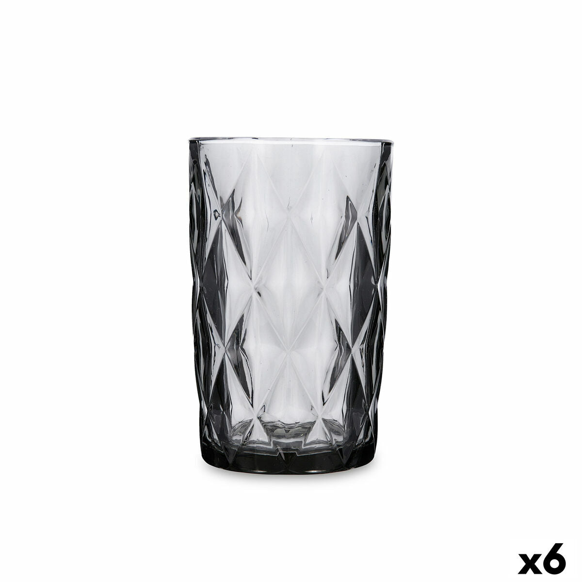 Juomalasit 400 ml 6 kpl, sininen, pesukoneen kestävä, kuviolasia kotikäyttöön