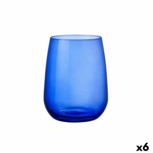 Juomalasit 430 ml, sininen Cobalto 6 kpl - ekologinen lasisarja Bormioli Rocco
