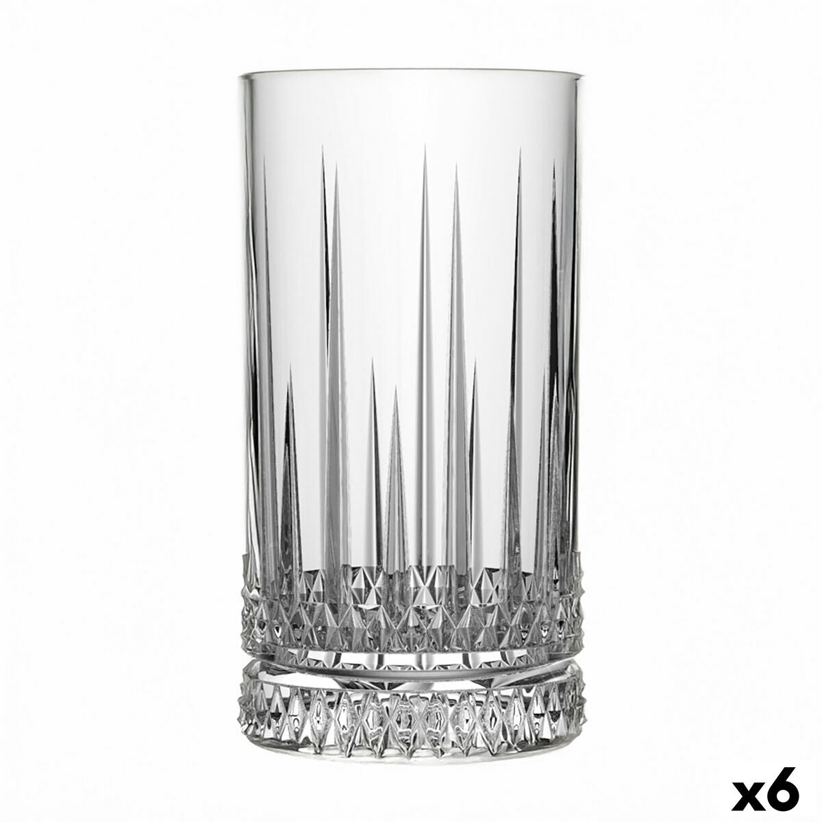 Juomalasit 460 ml, astianpesukoneeseen sopivat raidalliset läpinäkyvät 6 kpl