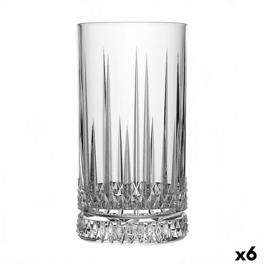 Juomalasit 460 ml, astianpesukoneeseen sopivat raidalliset läpinäkyvät 6 kpl