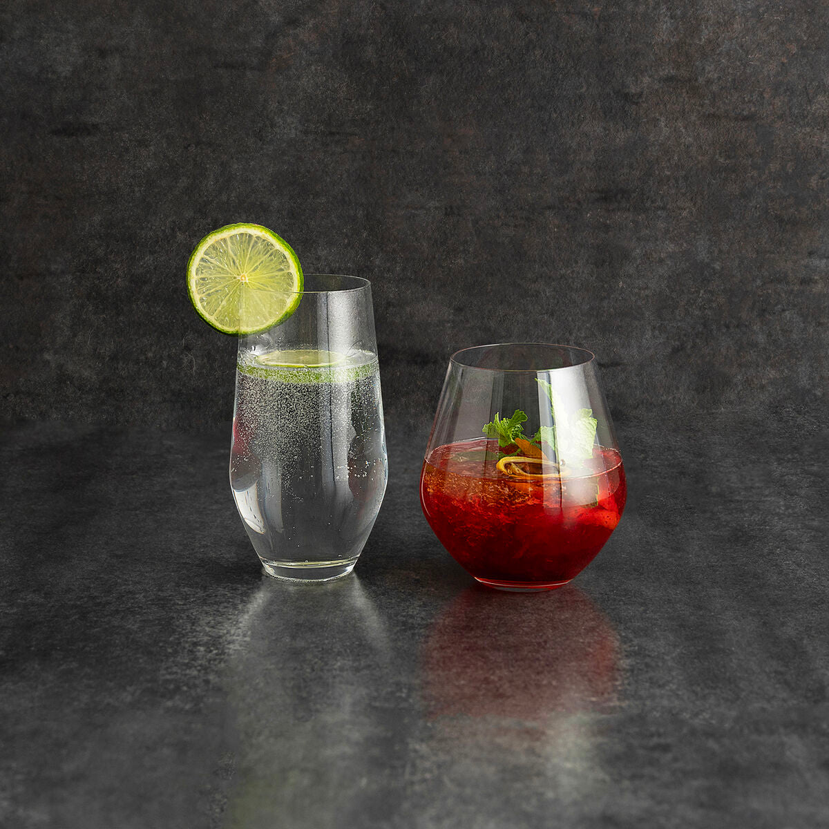 Juomalasit 500 ml, 6 kpl läpinäkyvät lasit - Magnus-muotoilu, kristallimainen