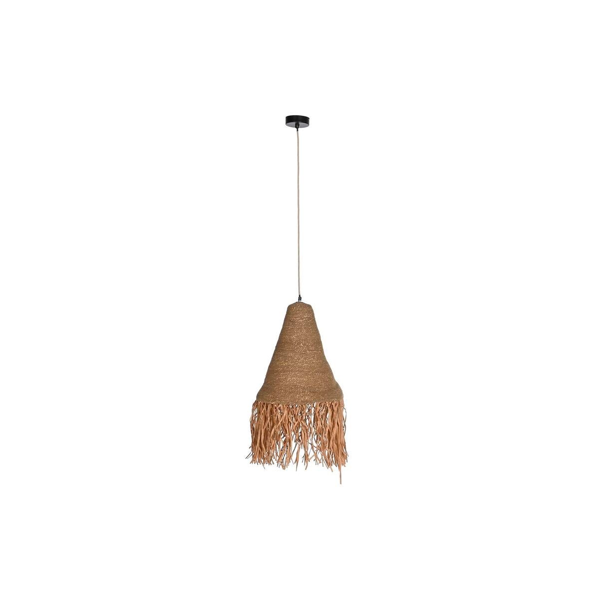 Juutti-riippuvalaisin E27, 67 cm - luonnollinen sävy, rautarunko 50 W