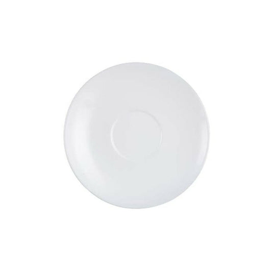 Kahvikupin aluslautanen Ø 15 cm lasia, valkoinen 6 kpl, ravintolamalli Arcoroc