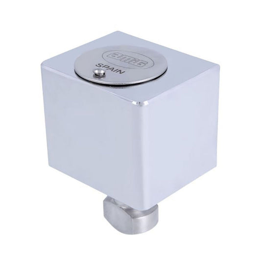 Kaihdinlukko messinki kromattu 6 x 5 cm neliömalli yläavaus, kansi & 3 avainta