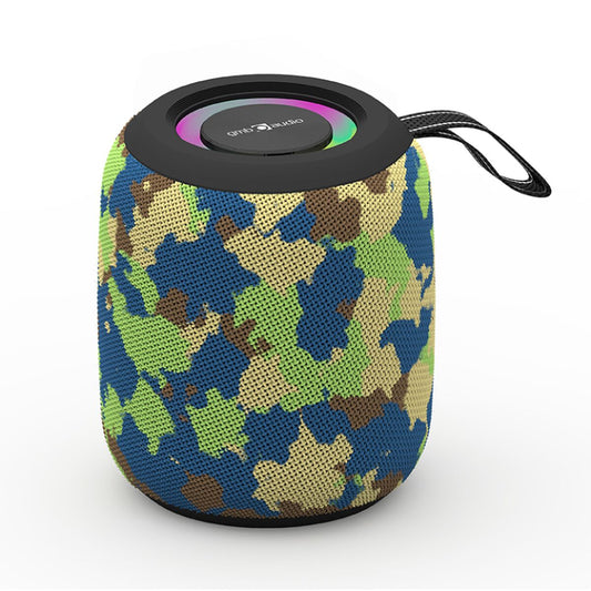 Kannettava Bluetooth-kaiutin 8 W, RGB-led, maastokuvio, langaton ulkoiluun