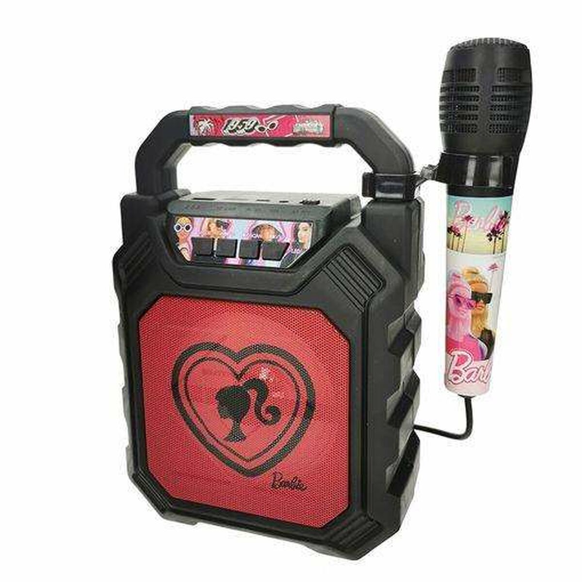 Kannettava Bluetooth-kaiutin mikrofonilla, karaoke, lasten, Barbie-kuvio 3+