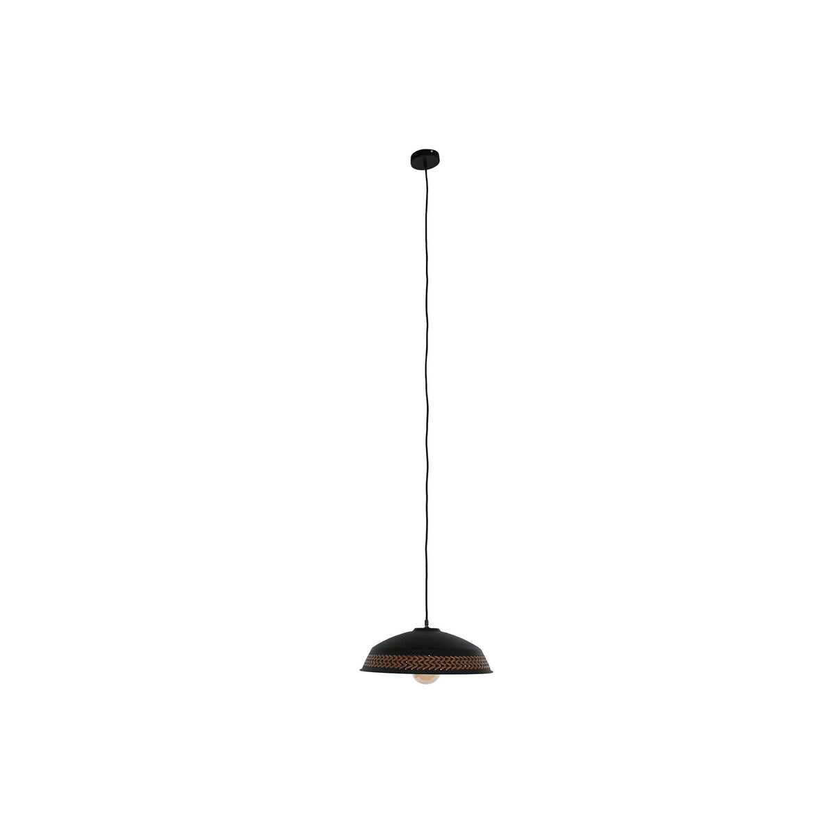 Kattovalaisin 2 kpl, metallinen E27 riippuvalaisin, musta & kerma 42×42×24 cm