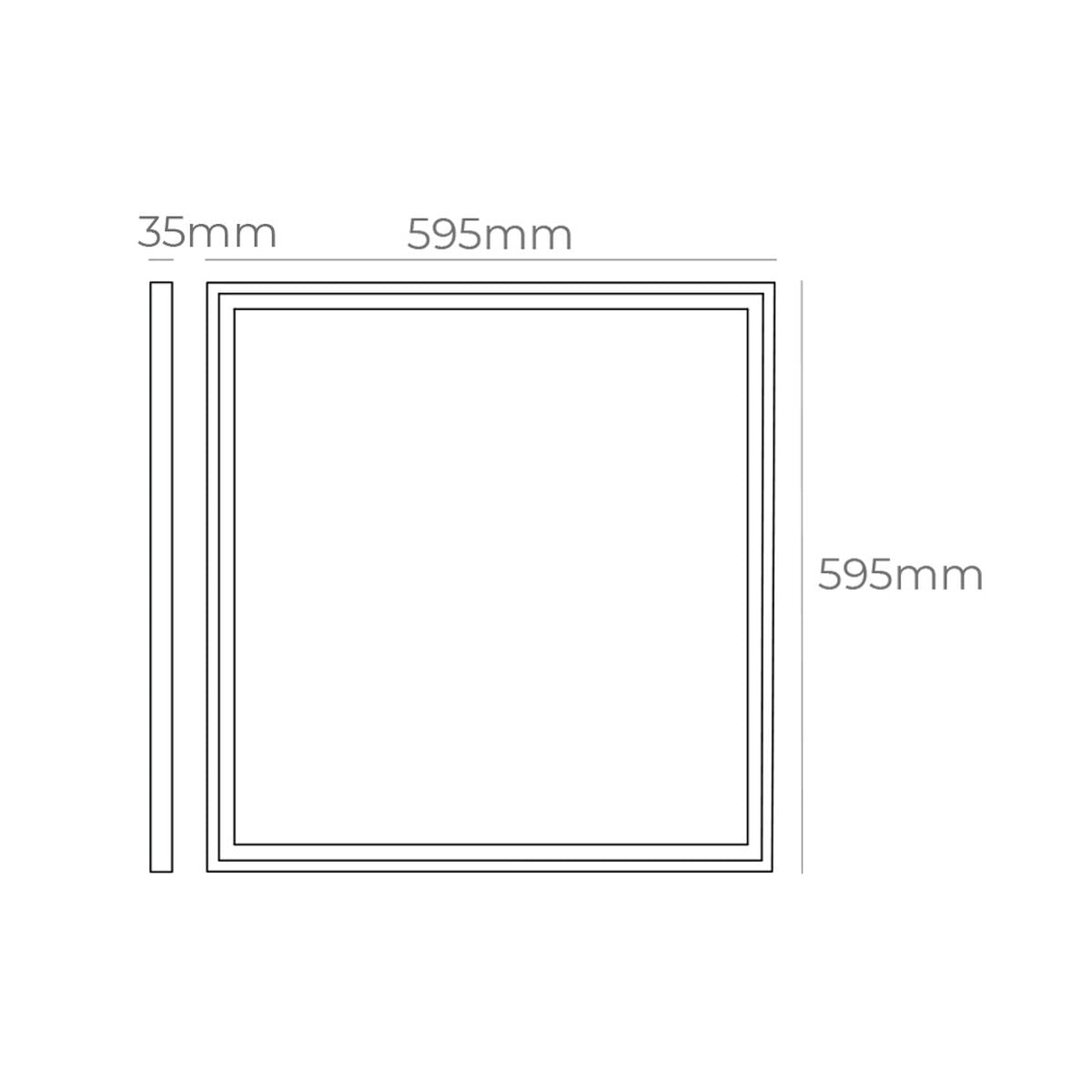 Kattovalaisin 59,5 x 59,5 cm 40 W 4000 K, muovinen ohut paneeli, sis. muunnin