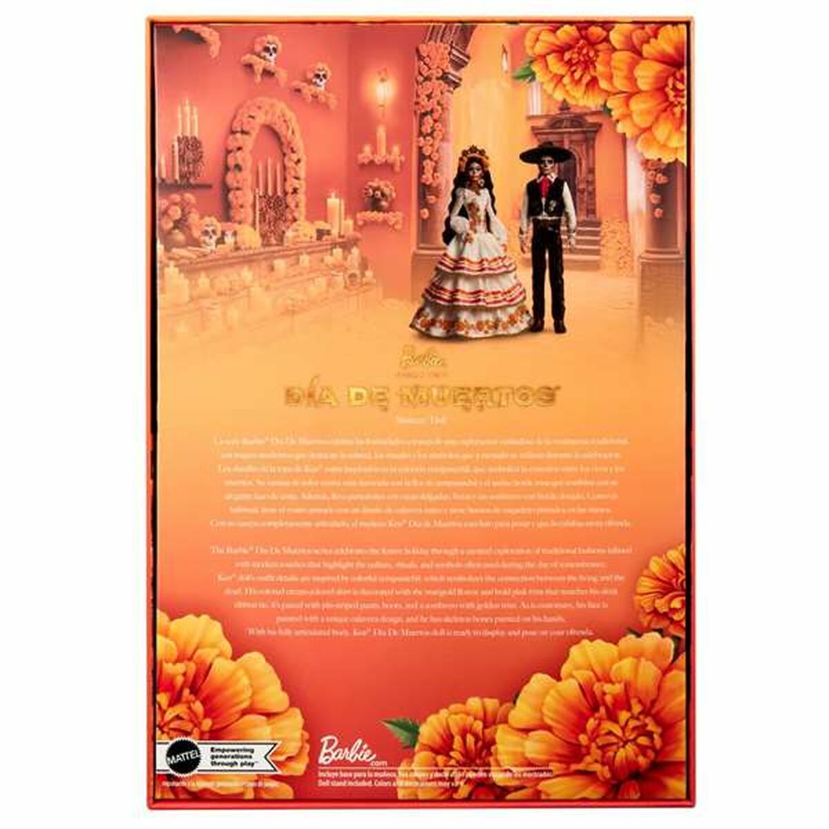 Ken-nukke Kuolleiden päivä, mariachi-luurankoasu & sombrero, 3+ v, Mattel