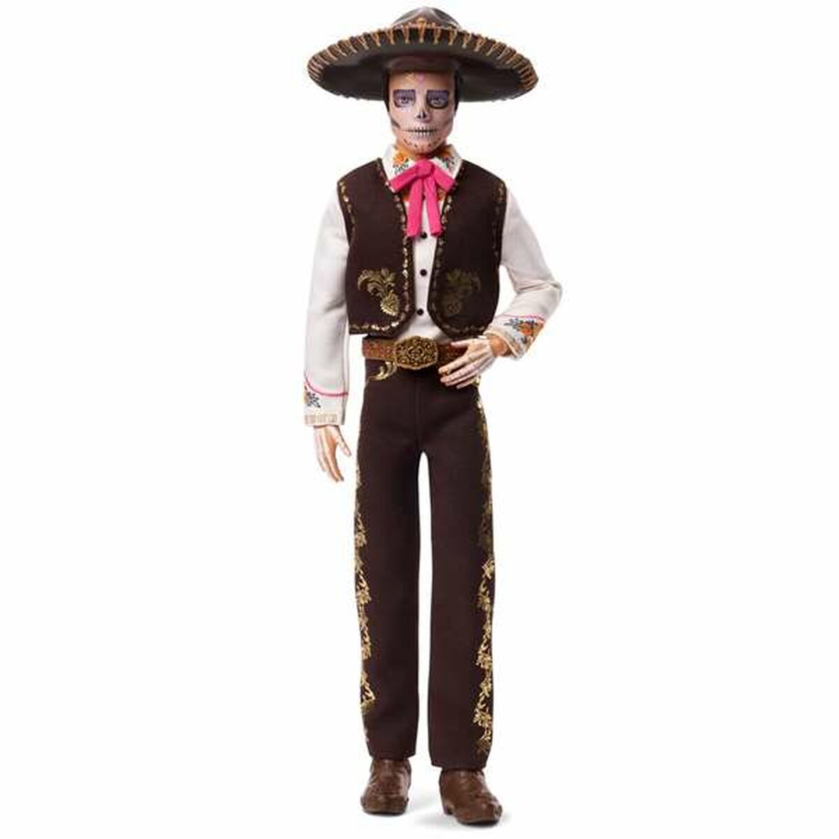 Ken-nukke Kuolleiden päivä, mariachi-luurankoasu & sombrero, 3+ v, Mattel