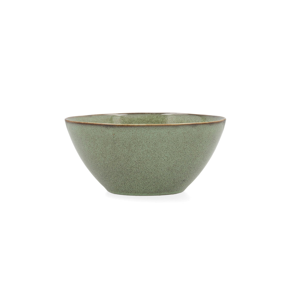 Keraaminen kulho 15,8 x 15 x 7 cm, vihreä reliefi, tiskikoneen kestävä, 6 kpl