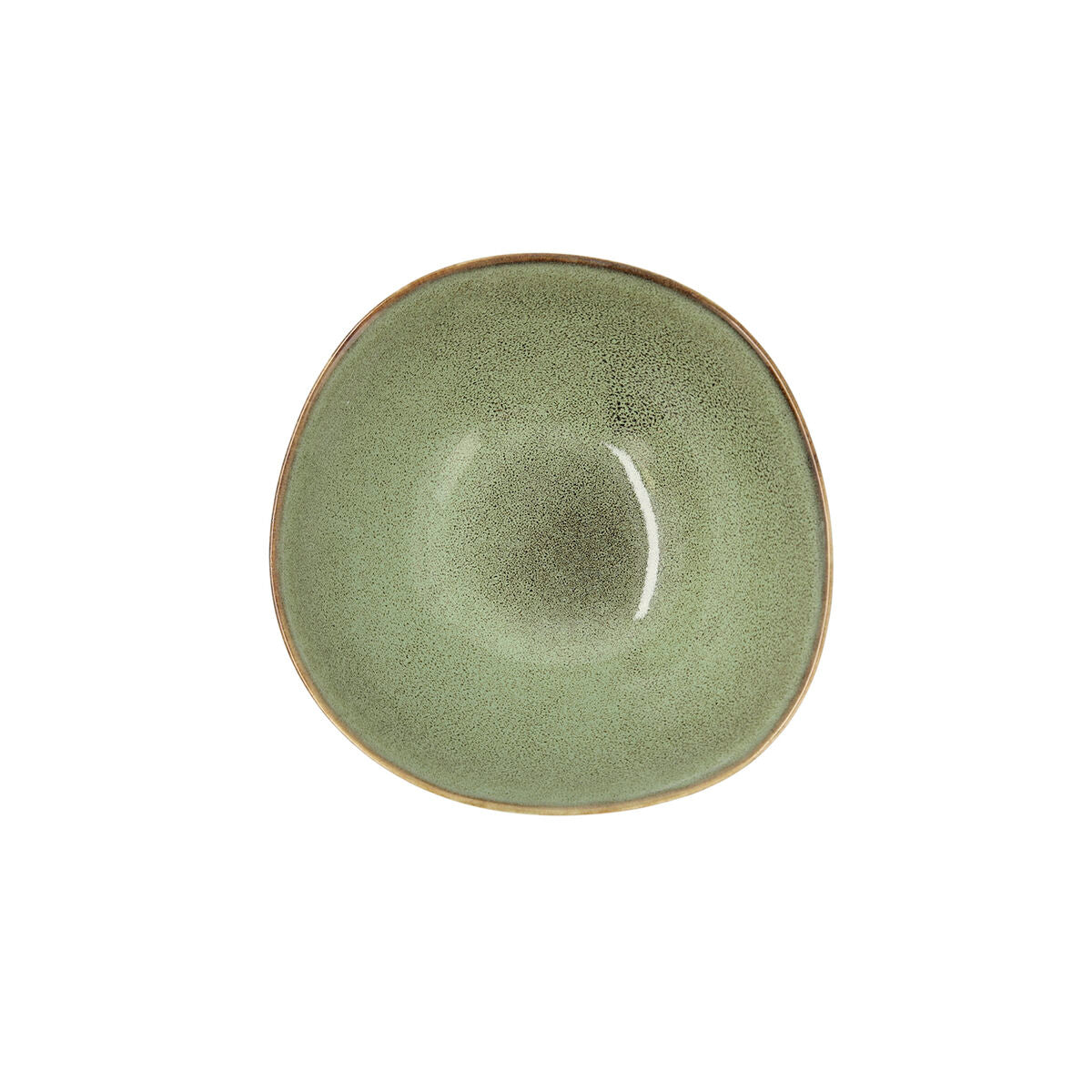Keraaminen kulho 15,8 x 15 x 7 cm, vihreä reliefi, tiskikoneen kestävä, 6 kpl