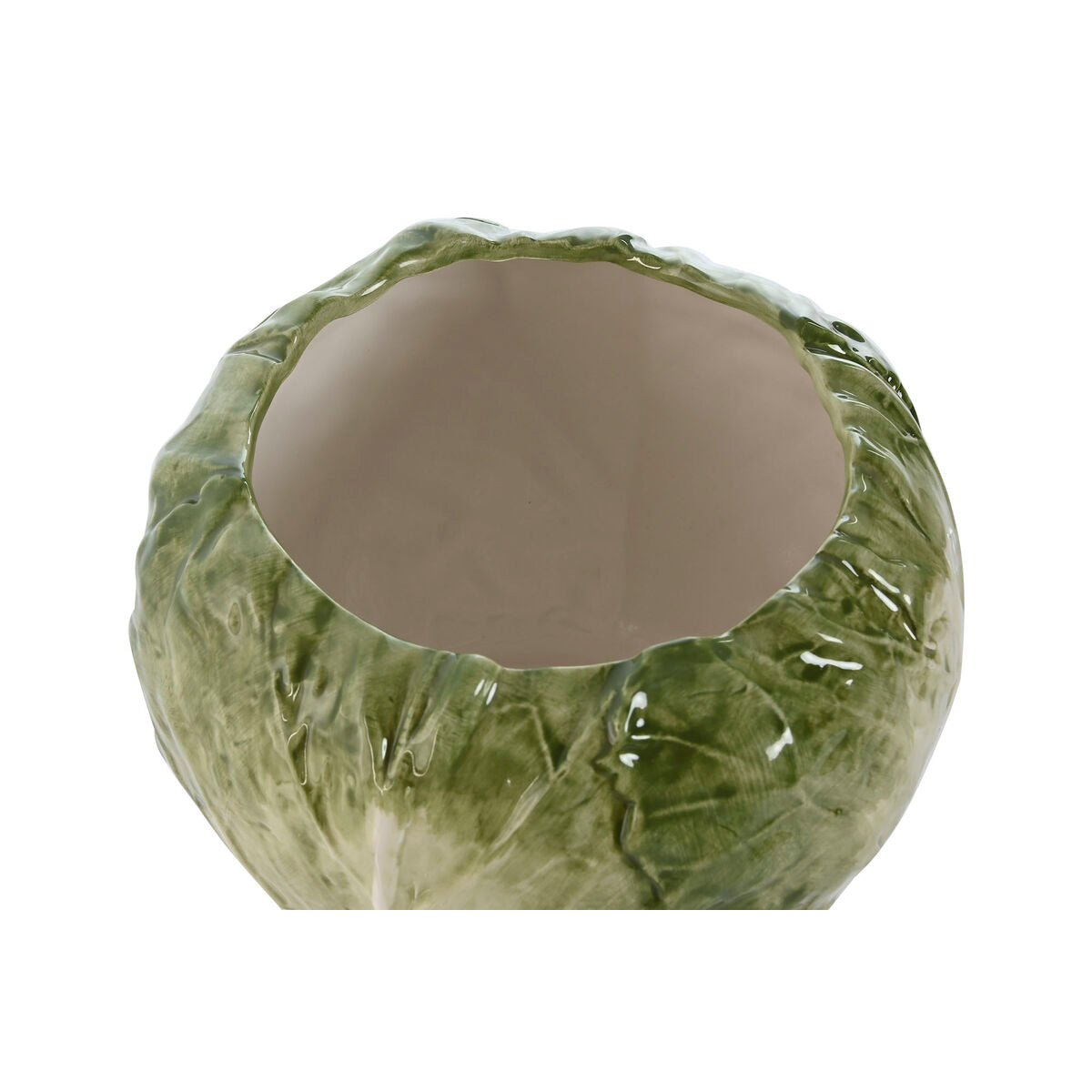 Keraaminen kulho vihreä 19,5 x 19,5 x 14 cm, shabby chic, sisustukseen & lahjaksi