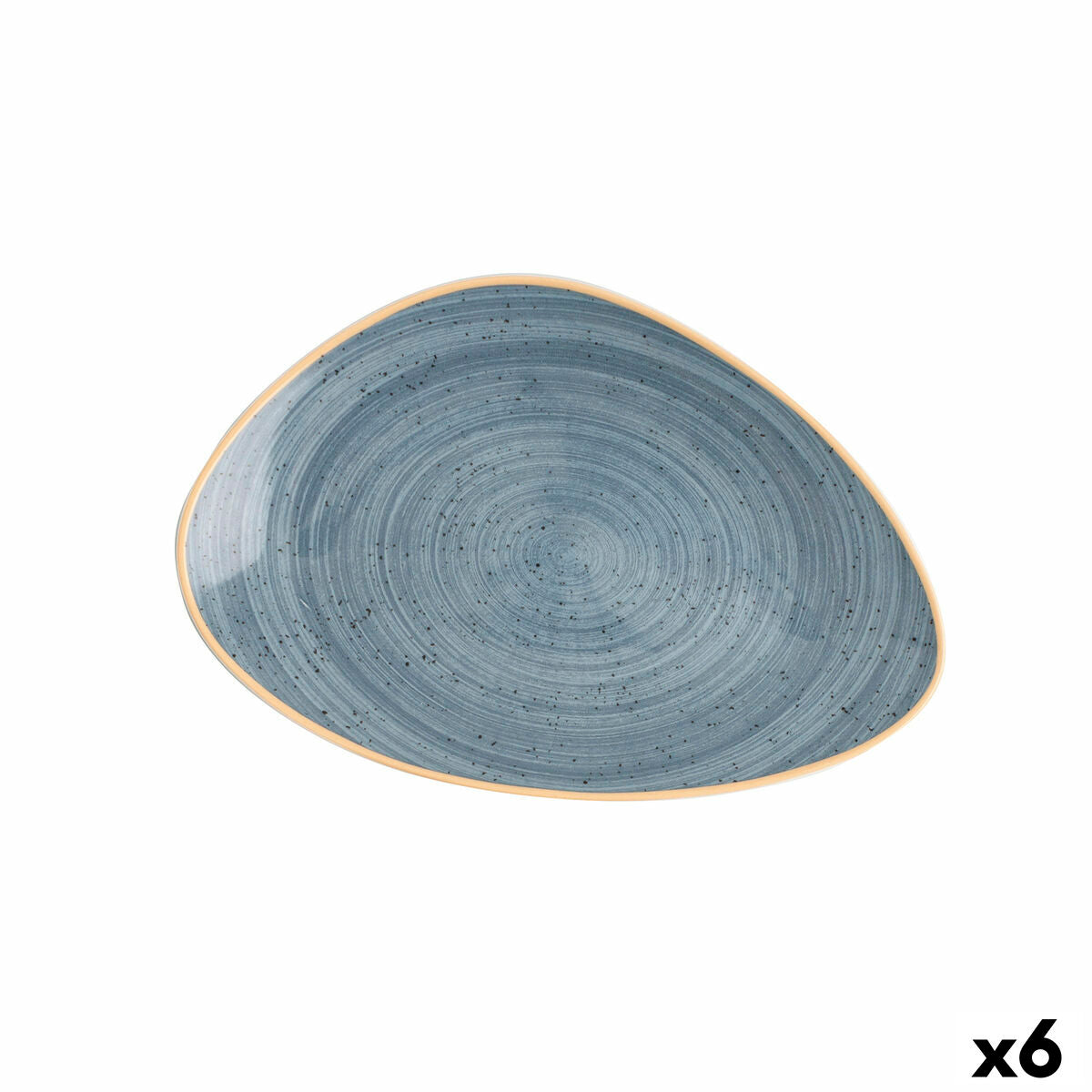 Keraaminen lautanen Ø 29 cm, kolmikulmainen sininen, 6 kpl