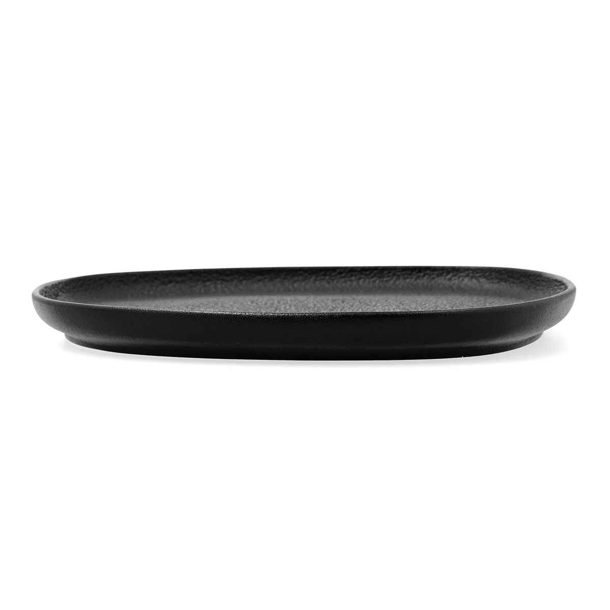 Keraamiset neliölautaset musta, 6 osaa, 26,3×25,5×2,4 cm, fossiilitekstuuri