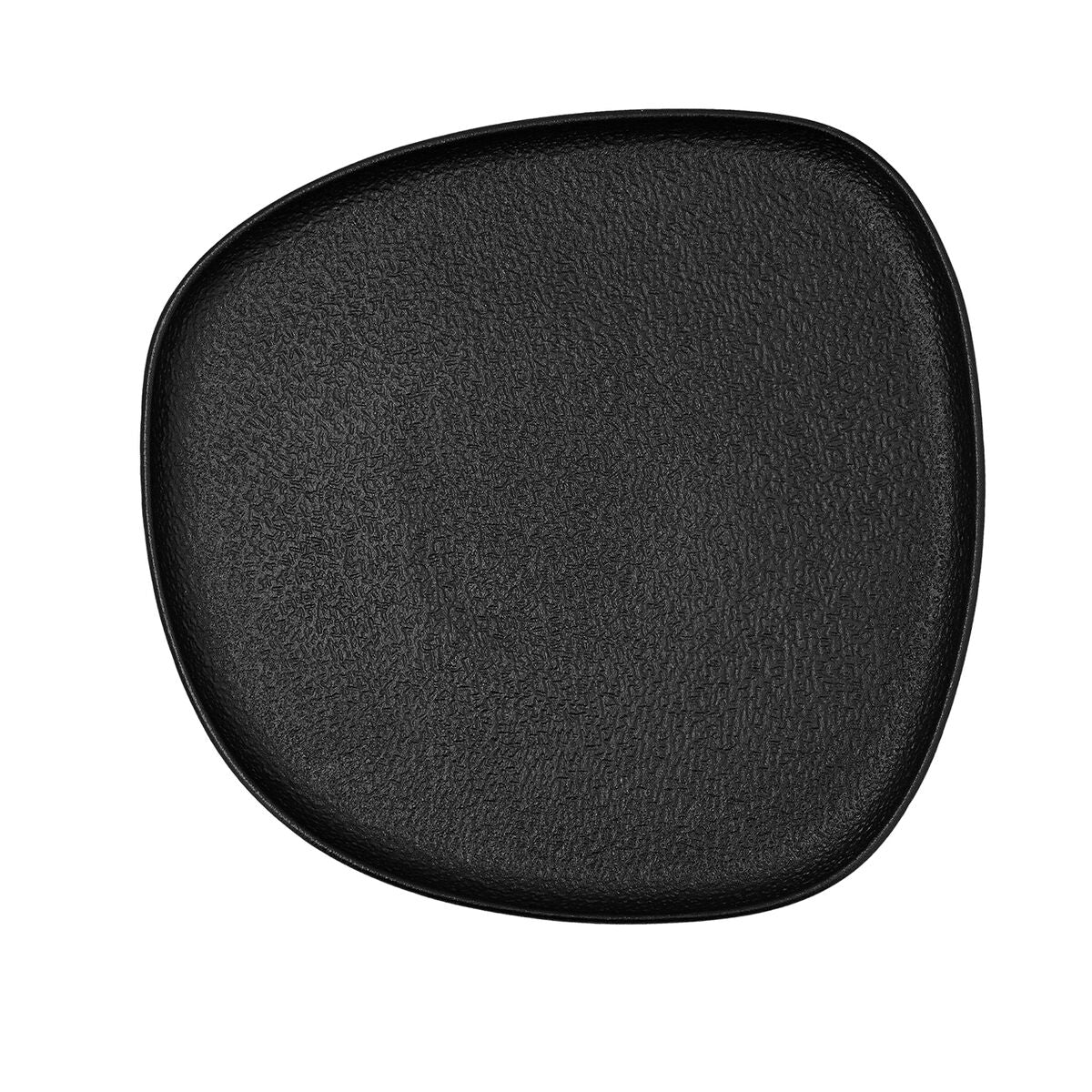 Keraamiset neliölautaset musta, 6 osaa, 26,3×25,5×2,4 cm, fossiilitekstuuri