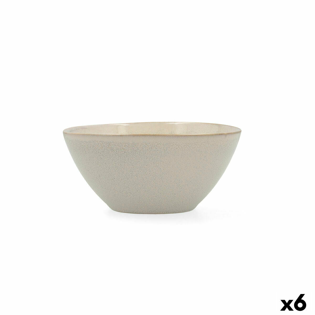 Keramiikkakulho 15,8 x 15 x 7 cm, reliefipinta, valkoinen, ruokailuun, 6 kpl