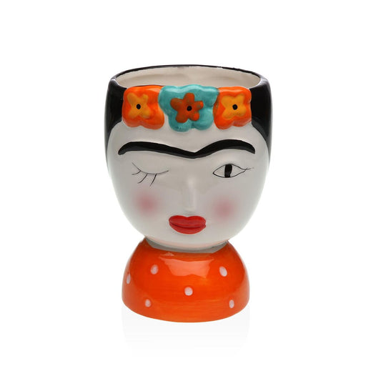 Keramiikkamaljakko 25,5 cm, Frida Kahlo - skandinaavinen punainen koriste