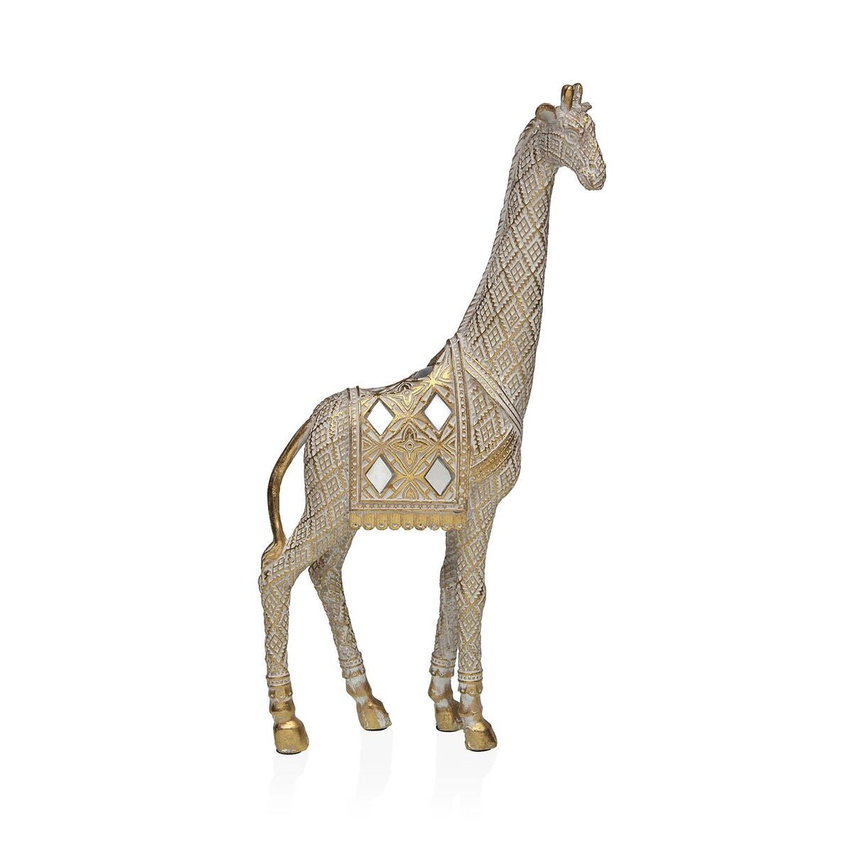 Kirahvi koriste, kultainen resiini 5 x 27 x 13,8 cm, koristehahmo sisustukseen
