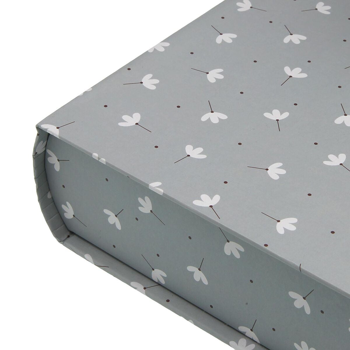 Kirjarasia kukkakuvio, kangaspäällysteinen MDF säilytysrasia, monivärinen 5,5×15×22 cm