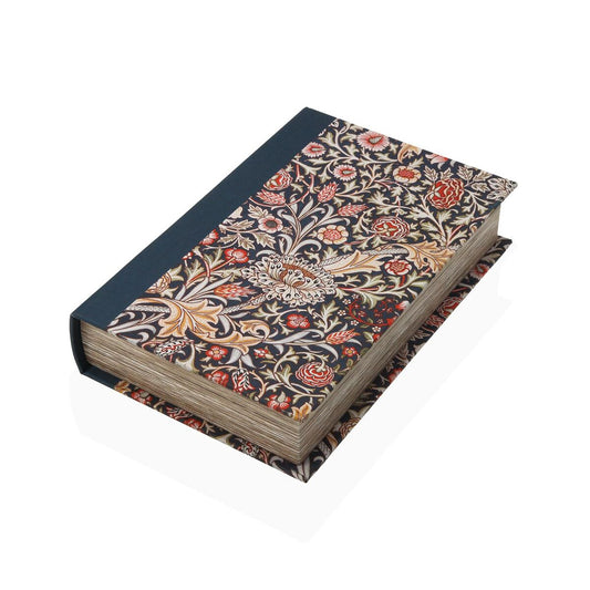 Kirjarasia Morris-kuosi, kangas & MDF säilytysrasia moniväri 16×5×24 cm sisustukseen