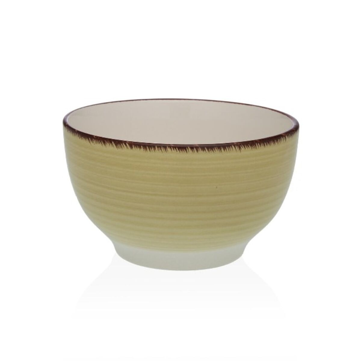 Kulho keramiikka beige, 14 x 8,3 x 14 cm - tarjoilu- ja salaattikulho, keittiöön