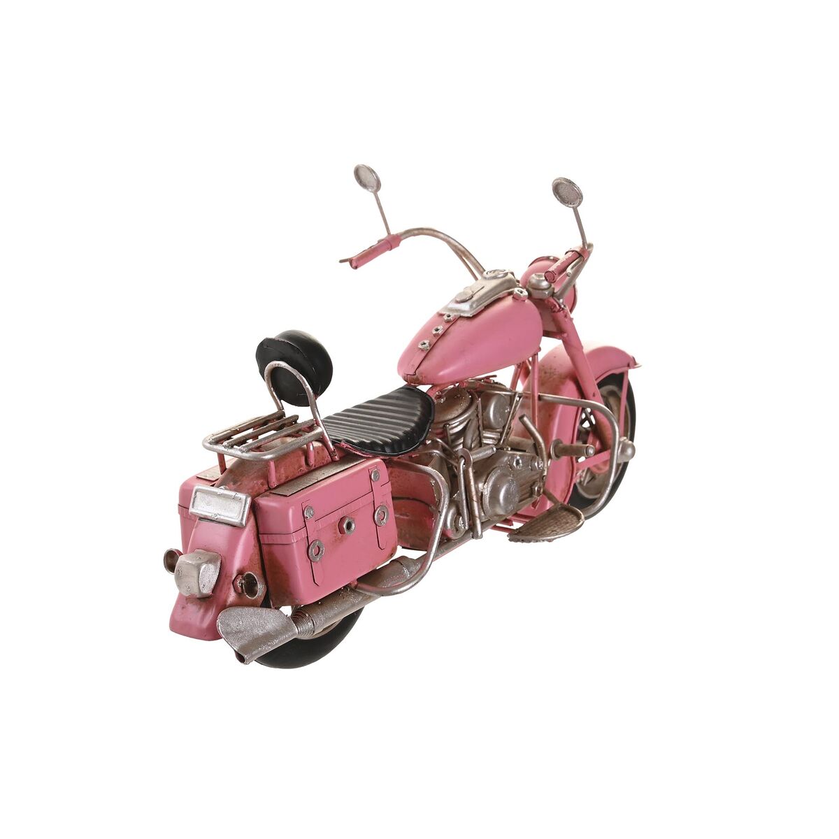 Koriste-moottoripyörä 3 kpl, vintage 28x10x16 cm, vihreä keltainen pinkki